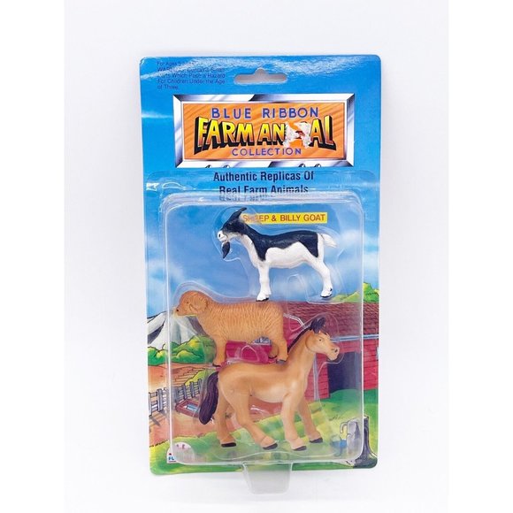 Funrise Blue Ribbon Farm Animal Collection Sheep Billy Goat Farm Horse 1993 NEW - Picture 3 of 10